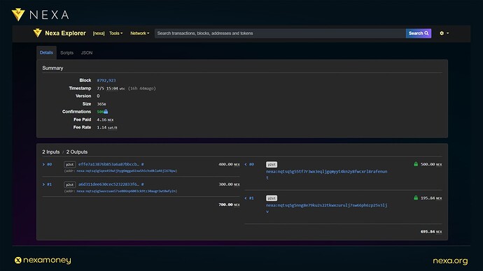 https://explorer.nexa.org/tx/897ffcb72c816d36c33979045540d27bffa5f265e1ad1e64c69b47434511a072