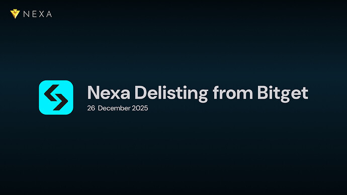 Nexa Delisting from Bitget – 26  December 2025